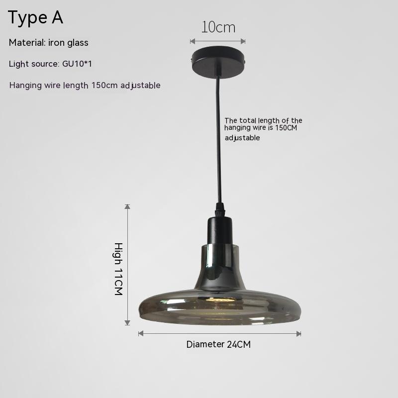 Black grey hanging light set 24cm