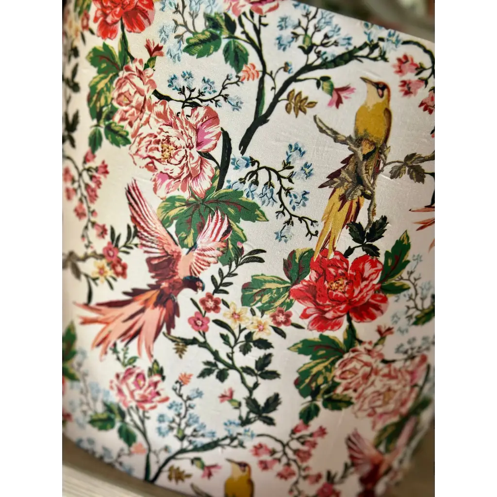 Multicoloured tropical bird lampshade Singapore Dubai