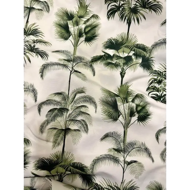 White and green palm tree fern lampshade 