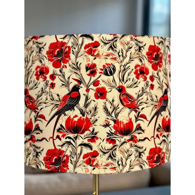 Red bird lampshade 