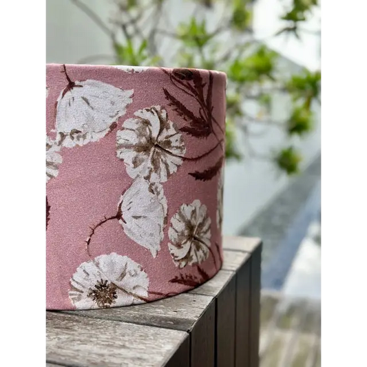 Pink floral lampshade 