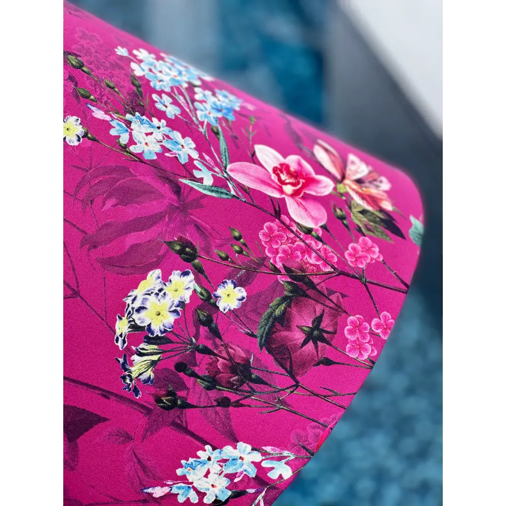 Handmade fabric lampshade Singapore in hot pink floral