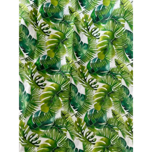 Green tropical fern leaf lampshade